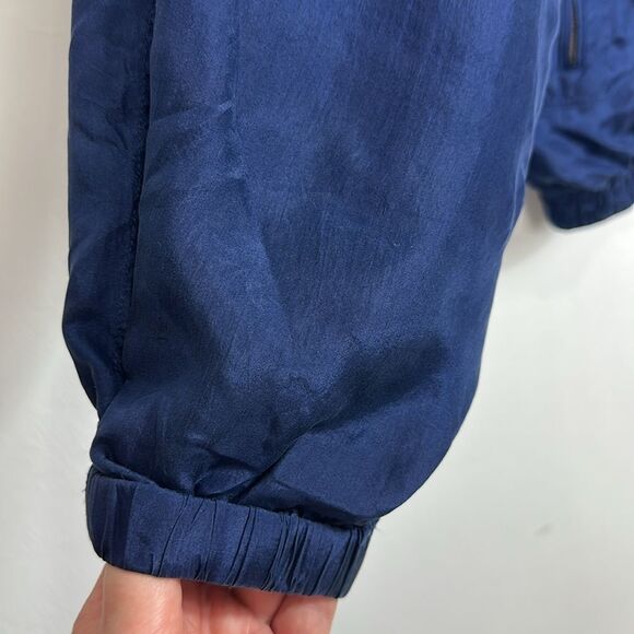 Fuda International Vintage Silk Blue Zip-Up Bomber Jacket Size XL - Picture 3 of 8